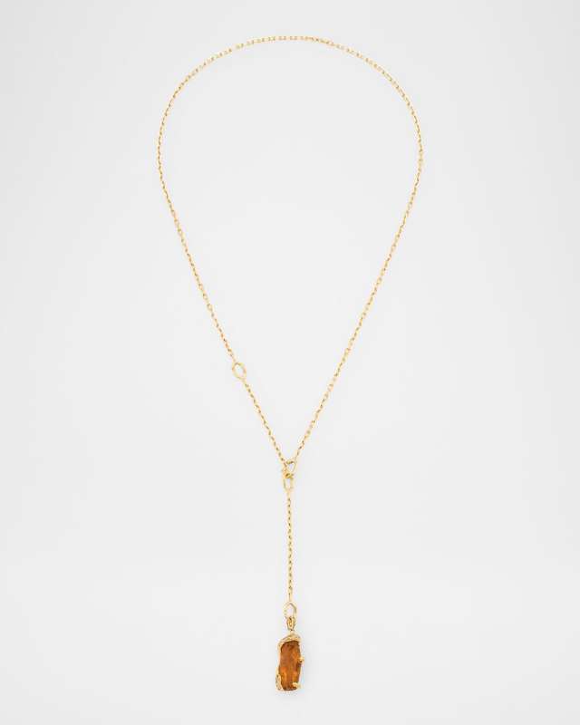 18K Yellow Gold Beatrice Diamond and Tourmaline Necklace